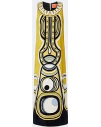 La DoubleJ - Totem Printed Cotton Midi Dress - Lyst