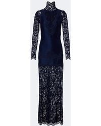 Rabanne - Lace High Neck Maxi Dress - Lyst