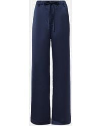 Proenza Schouler - Label Magnus Satin Wide-Leg Pants - Lyst