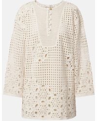 FRAME - The Postcard Cotton Crochet Tunic - Lyst