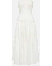 TOVE - Lauryn Strapless Cotton-Blend Midi Dress - Lyst