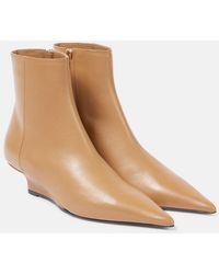 TOTEME - Sharp 40 Leather Ankle Boots - Lyst