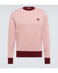 AMI Sweatshirt aus Baumwoll-Jersey - Pink