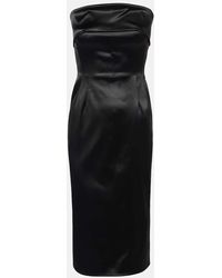 Dolce & Gabbana - Bustier-Kleid Aus Satin - Lyst