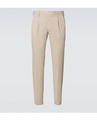 Slowear - Pleated Cotton Tapered Pants - Lyst