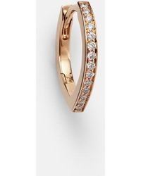 Repossi - Pendiente Individual Antifer De Oro Rosa De 18 Ct Con Diamantes - Lyst