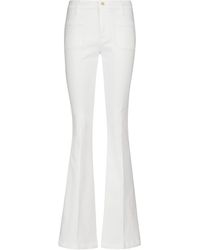 FRAME Le Bardot High-rise Flared Jeans - White