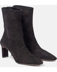 Aquazzura - Blade 65 Suede Ankle Boots - Lyst