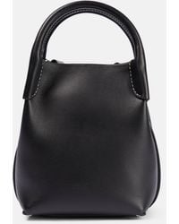 Loro Piana - Bale Small Leather Bucket Bag - Lyst