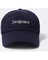 Saint Laurent - Logo Cotton Gabardine Baseball Cap - Lyst