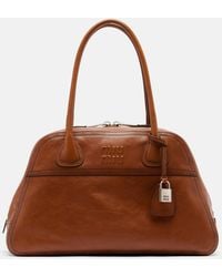 Miu Miu - Vivant Medium Leather Bowling Bag - Lyst