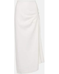 SIR. - Dorian Ruched Linen-Blend Maxi Skirt - Lyst