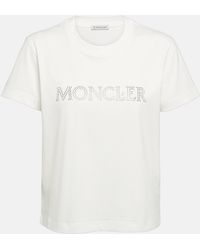 Moncler - T-shirt en coton a logo et ornements - Lyst