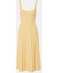 STAUD - Ellison Pleated Midi Dress - Lyst