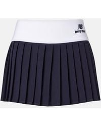 Miu Miu - X New Balance Minifalda De Jersey Plisada - Lyst