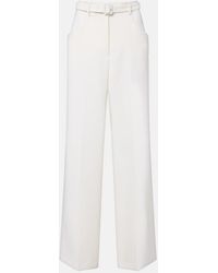 Gabriela Hearst - Norman Belted Virgin Wool Wide-Leg Pants - Lyst
