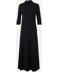 Vince - Knitted Jersey Midi Dress - Lyst