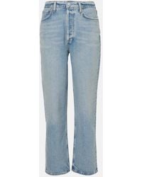 Agolde - 90S Pinch Waist Crop High-Rise Straight Jeans - Lyst