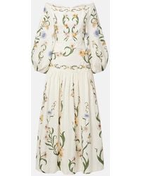 Agua Bendita - Floral Cotton Maxi Dress - Lyst