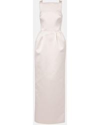 Safiyaa - Trecchi Embellished Satin Gown - Lyst