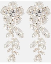Magda Butrym - Crystal-embellished Floral Drop Earrings - Lyst