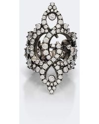 Gucci - Verzierter Ring Gg Marmont - Lyst