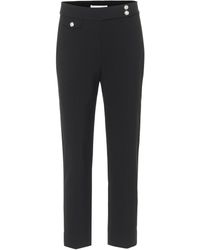 Khaite Leder Cropped-Hose Melie aus Leder in Schwarz Damen Bekleidung Hosen und Chinos Capri Hosen und cropped Hosen 