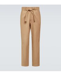 Commas - High-Rise Linen And Cotton Straight Pants - Lyst