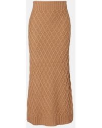 Max Mara - Po Knitted Camel Hair Maxi Skirt - Lyst
