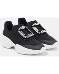 Roger Vivier - Viv' Run Embellished Sneakers - Lyst