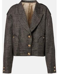 Blazé Milano - Gloriana Charlotte Wool And Linen-Blend Tweed Jacket - Lyst
