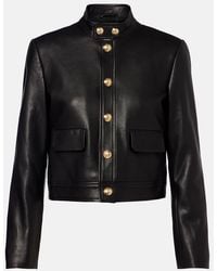 Nili Lotan - Hadley Cropped Leather Jacket - Lyst