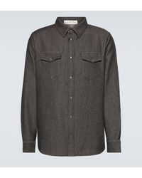 God's True Cashmere - Cashmere And Cotton Twill Shirt - Lyst