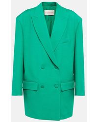 Valentino - Crepe Couture Double-Breasted Blazer - Lyst