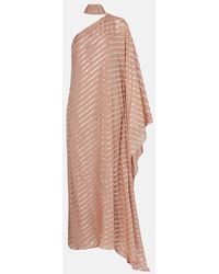 ‎Taller Marmo - One-Shoulder-Maxikleid Petra Aus Fil Coupe - Lyst