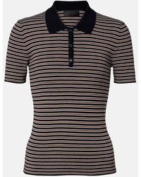 Nili Lotan - Gemmatta Striped Cotton Polo Shirt - Lyst