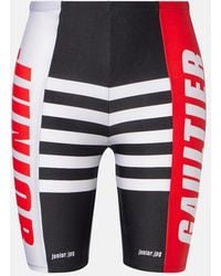 Jean Paul Gaultier - Logo Printed Biker Shorts - Lyst