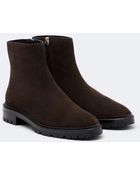 The Row - Moto Suede Ankle Boots - Lyst