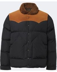 RRL - Suede-Trimmed Puffer Jacket - Lyst