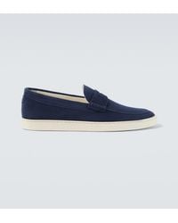Brunello Cucinelli - Suede Slip-On Sneakers - Lyst