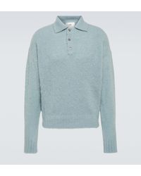 Ami Paris - Alpaca And Wool-blend Polo Sweater - Lyst