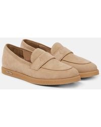 Max Mara - Softmoc Suede Loafers - Lyst