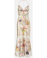 CAMILLA - Chain Detail Slip Dress Egyptian Rose - Lyst