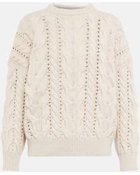 Brunello Cucinelli Wool, Cashmere And Silk Sweater - White