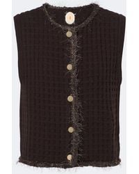 Jardin Des Orangers - Waffle-Knit Wool And Cashmere Sweater Vest - Lyst