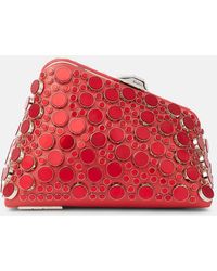 The Attico - Midnight Mini Embellished Leather Clutch - Lyst
