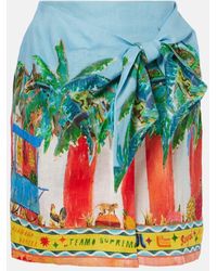 ALÉMAIS - X Adam Lester All Aboard Linen Wrap Skirt - Lyst