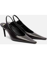 Saint Laurent - Anne-Marie 75 Leather Slingback Pumps - Lyst