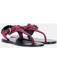 Isabel Marant - Akel Leather Thong Sandals - Lyst