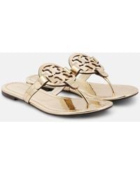 Tory Burch - Miller Embellished Leather Sandals - Lyst